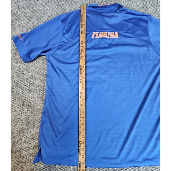 Florida Gators Polo Shirt Men's L Nike Blue Dri-Fit Swoosh Logo‎ Golf Read - Picture 11 of 11